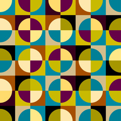 Poster - Geometric abstract pattern retro style. Seamless vector pattern.