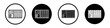 PLC vector illustration set. PLC vector illustration symbol for UI designs in black and white color.