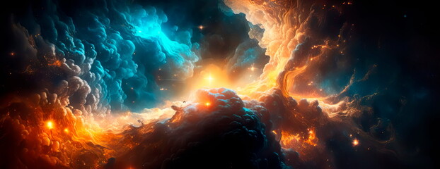 Wall Mural - Starry outer space background texture .Mystical beautiful space.