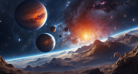 Wall Mural - get lost in the wonders of the universe with this creative prompt, featuring a range of styles and v