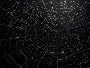 Spiderweb with raindrops background.