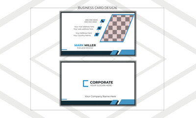 Wall Mural - Business card Modern, Double-sided Creative business card, name card, visiting cards, visit card, corporate business cards, own card, Personal Card, void, grab, bulletin, introduction, recruitment, id