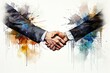 © 일 박 - High quality illustration of two hands shaking hands