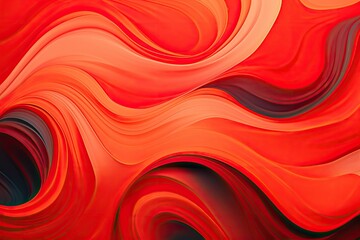 Canvas Print - abstract red background with some smooth lines in it see more in my portfolio, Vibrant red colors abstract wallpaper design, AI Generated