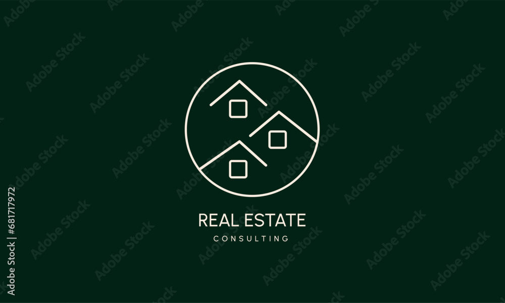 Collection of creative luxury real estate logo design icon templates ...