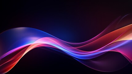 Wall Mural - Abstract streaming neon wave foundation