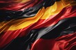 A close up view of a German flag waving in the wind. Perfect for patriotic and nationalistic themes or for illustrating German culture and heritage.