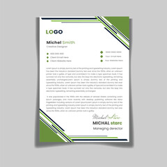 Creative and modern corporate business latterhead a4 layout template design