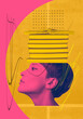 © Solarisys - Abstract human head and books. Creative idea symbol, art design or collage. Mental Health, thinking, psychology, education concept