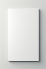 Poster - A blank white square box displayed on a wall. Suitable for various creative projects and design concepts.