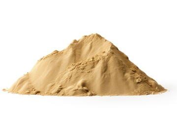 Aufkleber - A pile of sand on a white surface. Can be used to depict concepts such as construction, landscaping, or beach themes.