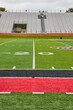 © Nicholas J. Klein - Scheumann Stadium Ball State with Cardinals team colors on football field and empty stands