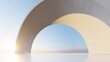 © Annuitti - Abstract architecture background arched interior 3d render