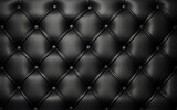 Fototapeta Sypialnia - background texture of dark capitone genuine leather, AI Generative.