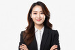 © vefimov - Professional businesswoman in stylish suit posing for picture. Success, confidence, and professionalism