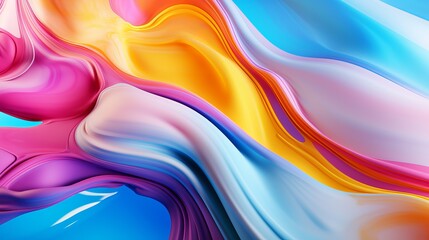 Wall Mural - Colorful theoretical dynamic liquid background surface