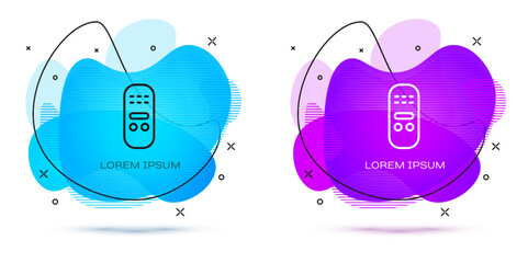 Poster - set remote control icon isolated on black and white background. vector