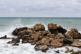 Fototapeta Lawenda - skały w wodzie