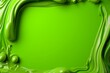 Vivid Green slime mockup. Glue drip. Generate Ai