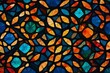 stained glass window, A seamless pattern with abstract shapes