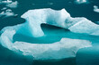 Iceberg in the water as glaciers melt