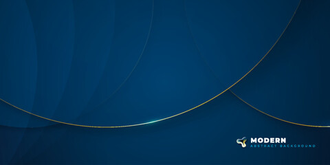 Wall Mural - background abstract design with blue and gold color circle shapes fluid gradient background shapes c