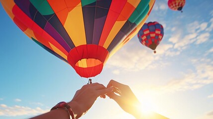 a person holding a colorful kite