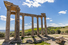 Temple Of Juno Caelestis At The Roman Ruins In Dougga, Tunisia.