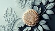 Paper flower craft abstract background nature symbol design summer creative three-dimensional decoration spring element art holiday cut origami style wallpaper wedding decor greeting gift fashion