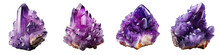 Amethyst Crystal Druse Macro Mineral  Hyperrealistic Highly Detailed Isolated On Transparent Background Png File