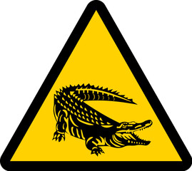 Wall Mural - Alligator Sign, Alligator Area Sign