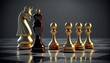 © akkash jpg - The king golden chess pawn Concepts leadership business strategy 3d illustration concept white game three-dimensional black competition success board queen leader challenge figure chessboard