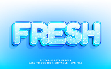 Poster - Fresh 3d text effect, editable text fot template headline