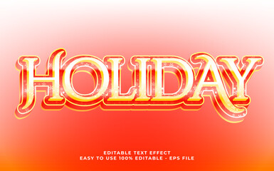 Poster - Holiday 3d text effect, editable text fot template headline