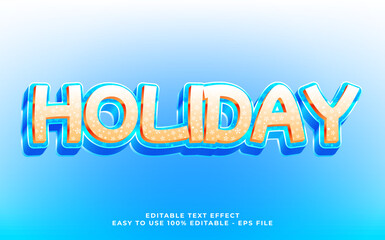 Poster - Holiday 3d text effect, editable text fot template headline