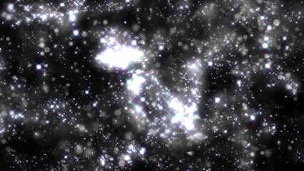 Wall Mural - silver glitter liquid clouds background 4k loop features glitter particles flowing on screen like li