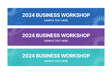 Wall Mural - this is a set of modern style business banner design templates for schools, companies, lectures, wor