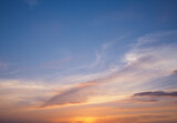 Fototapeta Na sufit - Dramatic sunset sky for nature background