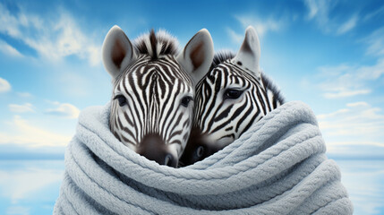 Wall Mural - head of zebra HD 8K wallpaper Stock Photographic Image 