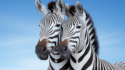 Canvas Print - portrait of a zebra HD 8K wallpaper Stock Photographic Image 