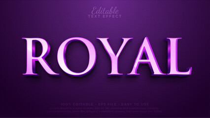 Editable text effect - Royal purple text effect mockup