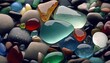 glass stones background abstract glasses shape breakage detail colored baltic beach bit broken clean closeup colours coloured colourful conceptual crystal decoration diversity droplet glassware