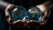 © AA - earth in hand HD 8K wallpaper Stock Photographic Image