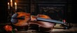 The design of the wooden violin combined retro elements with classical elegance, as varnish coated the antique instrument, shaping it into a musical masterpiece that resonated with the outdoor setting