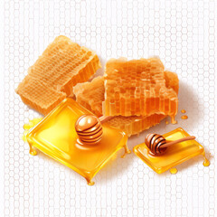 Wall Mural - The Beauty of Honey and Honeycomb