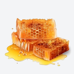 Wall Mural - The Beauty of Honey and Honeycomb