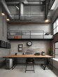 Industrial Chic Workspace: Transform a home office into an industrial-chic haven with exposed brick, metal accents, and modern furnishings.