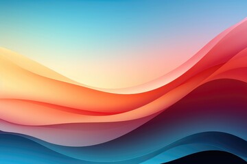 Wall Mural - an abstract background image displays a visually captivating wave pattern with a smooth color gradie