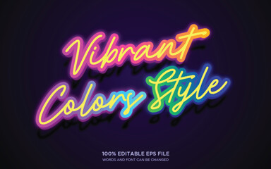 Poster - vibrant colors editable 3d text style effect