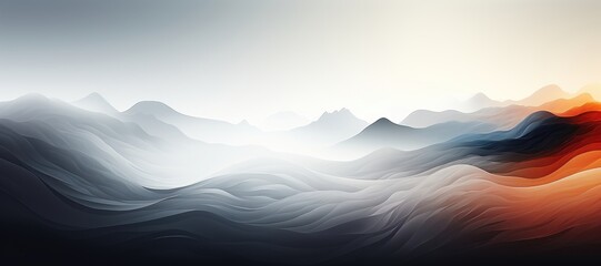 Wall Mural - in a wide-format abstract background image, dynamic waves are accentuated by a captivating color gra